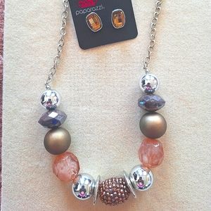 Earth Tones Necklace and Earrings set